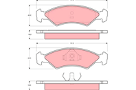 Колодки тормозные FORD FIESTA 1.0-1.6D 83-89 передние