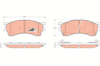 GDB3209_ 415 22 !колодки дисковые п. Mazda 323/62