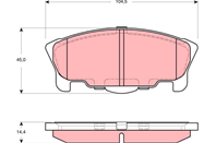 GDB3320 P 16 014657 00 !колодки дисковые п. Daihatsu Move 0.8 96&gt