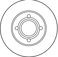 Df1530_диск тормозной передний! audi 80/90/100 1.8-2.0d &lt91