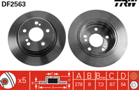 DF2563_диск тормозной задний!MB W202/W203/W210 2.0-3.0TD 85&gt