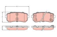 [GDB3421] TRW Колодки тормозные задние комплект на ось