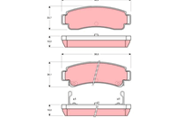 [gdb1014] trw колодки тормозные задние комплект на ось