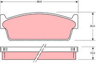 Дисковые тормозные колодки  комплект