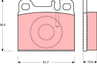 Колодки тормозные дисковые задние GDB1331 от фирмы TRW