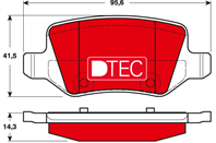 Колодки задние mercedes w169  w245  vaneo (414) gdb1481dte
