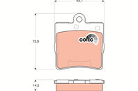 Gdb1545_=p50072=571925b !колодки дисковые з. mb w203 1.8-2.0cd 02&gt