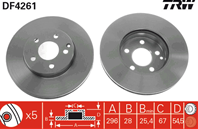DF4261_диск тормозной передний! MB W211 2.0-2.2CD
