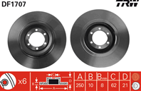 Диск тормозной зад ALFA ROMEO 75 1985 - 1992  90 1984 - 1987  ALFETTA 1974 - 1984