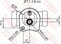 [BWC115] TRW Цилиндр тормозной рабочий
