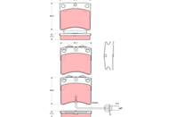 [GDB1368] TRW Колодки тормозные передние комплект на ось