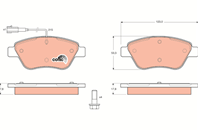Колодки тормозные дисковые передние GDB1482 от фирмы TRW