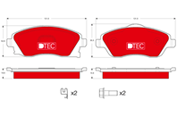 Дисковые тормозные колодки  комплект
