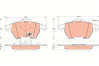 Колодки тормозные передние VW Sharan  Ford Galaxy 1.8/2.8/1.9TDi 95-00