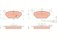 [GDB1386] TRW Колодки тормозные передние Skoda Octavia/Volkswagen Golf VI/Audi A3 комплект на ось