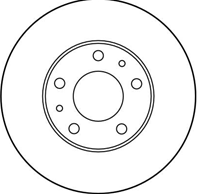 DF2728_диск тормозной передний! Fiat Ducato  Peug