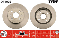 Диск тормозной пер вент Toyota DUET 43512-97402