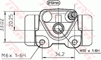 Bwd271 101-668 [4755005010] !задн. торм. цил. п.toyota carina e 1. 6-2. 0d 92-96(lucas) d. 19