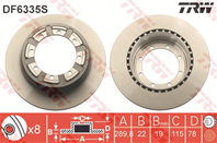 Диск тормозной зад вент Mascott 50 10 260 609