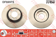 Диск тормозной пер вент лев TOUAREG 2011 &gt&gt 7P6615301A