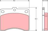 Колодки тормозные дисковые ASIA MOTORS TOWNER 1992 - 2002