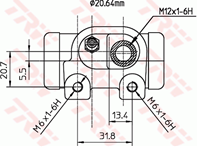 Цилиндр торм зад прав R19(7701035406)