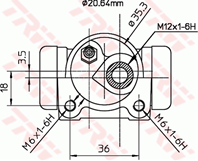 BWF169_ K2087 101-431 [7701033391] !задн. торм. ци