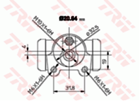 Bwf252 101-648k2016005-83031-sx [7701041021] !раб. торм. цил. renault laguna/megan/scenic