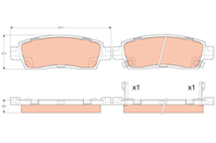 Колодки тормозные CHEVROLET TRAILBLAZER 01-08 задние