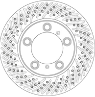 Диск тормозной пер. PORSCHE Cayman 09/05-01/09 торм. сист.