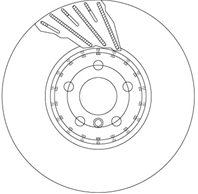 Диск тормозной BMW 5 G30/F90/7 G11/G12/X3 G01 передний правый вент. D 348мм.
