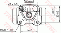 Bwf272 101-889k20179 [4757005020]!цилиндр торм. зад. л. toyota carina 1. 6-2. 0d 92-97 d. 20 6