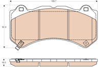 Колодки тормозные пер. JEEP (Chrysler) Grand Cherokee 11/10 and amp gt  торм. сис