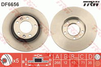 Диск тормозной зад вент C4/DS4/DS5/PGT 308 1.6THP/GTI/2.0HDI 09-