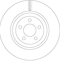 Диск тормозной передний chrysler 300c 04-12 (345мм) df6244s