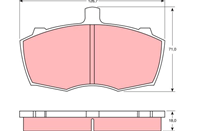 Дисковые тормозные колодки  комплект