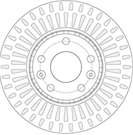 [df6184] trw диск тормозной передний