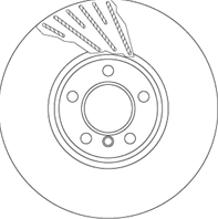 Диск тормозной передн правый bmw f10  f01 df6612s