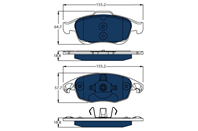 КОЛОДКИ HAM. CITROEN P. BERLINGO 11- ELECTRIC BLUE