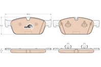 Колодки тормозные дисковые передние GDB1970 от фирмы TRW