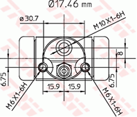 Bwa130 k17124101-746 [1684200118] !задн. торм. цил. mb w168 1. 4/1. 6/1. 6d/1. 7cdi 97&gt
