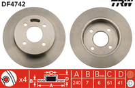 DF4742_диск тормозной задний! Nissan Micra 1.0-1.5D 92-03 DF4742_диск тормозной задний! Nissan Micra 1.0-1.5D 92-03