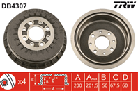 [DB4307] TRW Барабан тормозной