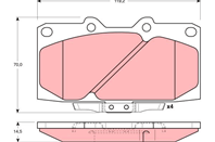 Колодки тормозные дисковые NISSAN 200 SX 1993 - 2003  300 ZX 1996 - 19