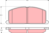 Дисковые тормозные колодки  комплект