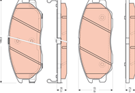 Колодки торм. HYUNDAI TERRACAN 01/04- перед. к-т