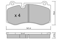 КОЛОДКИ ТОРМ ПЕРЕД MERCEDES W211W221C216C219