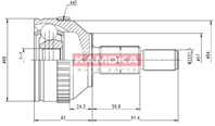 Шрус внешний c abs 44_ford mondeo i 93-96