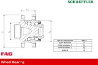 [713678990] fag подшипник ступицы зад ford kuga/mondeo iv