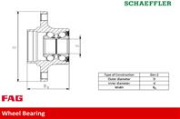 [713626520] FAG Подшипник ступицы колеса заднего  комплект